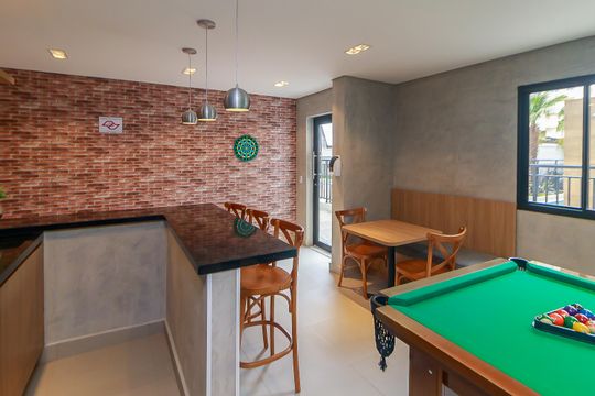 Área comum - Lounge de apartamento para alugar com 2 quartos, 33m² em Vila das Belezas, São Paulo