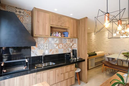 Varanda gourmet de apartamento à venda com 3 quartos, 105m² em Barcelona, São Caetano do Sul