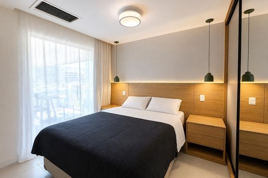 Quarto de apartamento para alugar com 1 quarto, 55m² em Barra da Tijuca, Rio de Janeiro