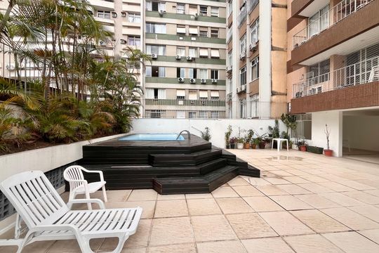 Área comum - Piscina de apartamento para alugar com 1 quarto, 55m² em Copacabana, Rio de Janeiro