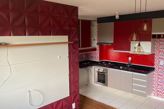 Cozinha de apartamento para alugar com 2 quartos, 37m² em Jardim Adelfiore, São Paulo