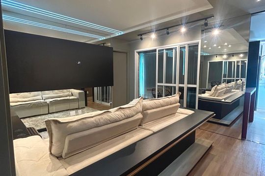 Sala de apartamento para alugar com 1 quarto, 59m² em Jardim Goiás, Goiânia