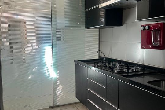 Cozinha de apartamento para alugar com 1 quarto, 59m² em Jardim Goiás, Goiânia