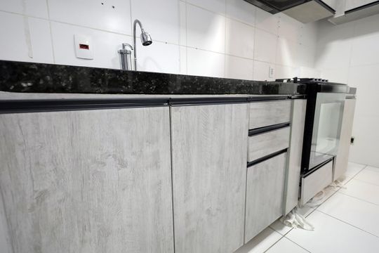 Cozinha de apartamento para alugar com 2 quartos, 45m² em Rp3 (regiões de Planejamento), Santo André