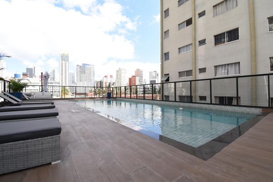 Área comum de kitnet/studio para alugar com 1 quarto, 33m² em Centro, Curitiba