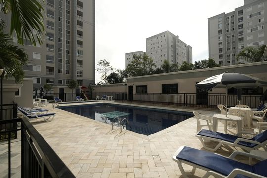 Área comum - Piscina de apartamento para alugar com 2 quartos, 50m² em Utinga, Santo André