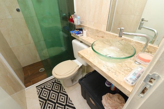 Banheiro de apartamento à venda com 1 quarto, 38m² em Vila Cruzeiro, São Paulo