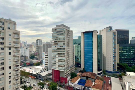 Vista da Varanda de kitnet/studio para alugar com 1 quarto, 25m² em Pinheiros, São Paulo