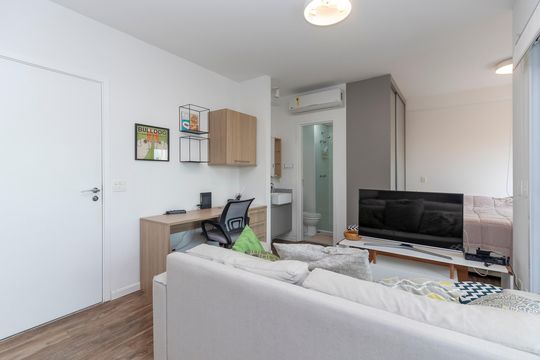 Studio de kitnet/studio para alugar com 1 quarto, 42m² em Cidade Monções, São Paulo