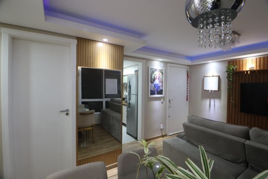 Sala de apartamento à venda com 3 quartos, 52m² em Mato Grande, Canoas