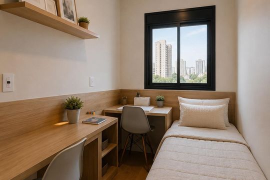 Quarto de apartamento para alugar com 2 quartos, 39m² em Jardim São Luís, São Paulo