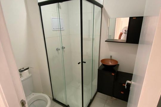 Banheiro de apartamento à venda com 2 quartos, 44m² em Cooperativa, São Bernardo do Campo