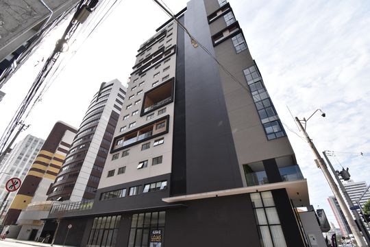 Fachada do Prédio de kitnet/studio para alugar com 1 quarto, 19m² em Centro, Curitiba