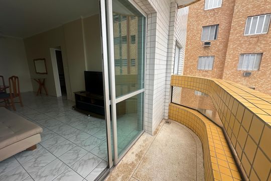 Sacada de apartamento para alugar com 1 quarto, 86m² em Centro, São Vicente