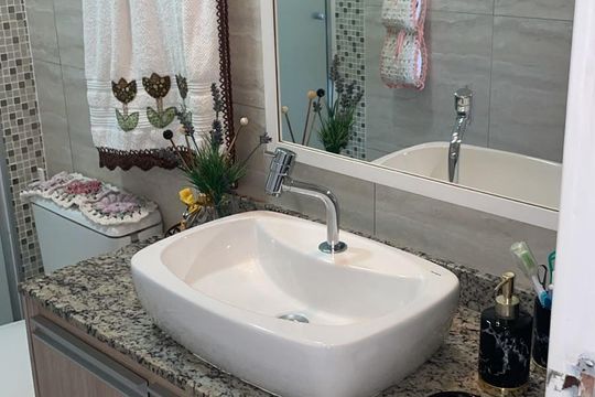 Banheiro de apartamento para alugar com 3 quartos, 80m² em Centro, São Bernardo do Campo