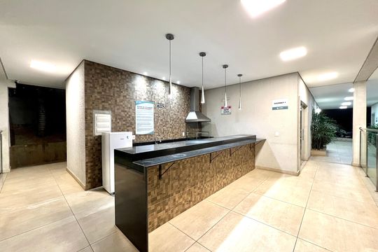 Área comum - Churrasqueira de apartamento para alugar com 2 quartos, 50m² em Chacaras Reunidas Santa Terezinha, Contagem