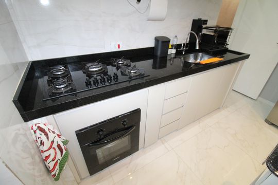 Cozinha de apartamento para alugar com 2 quartos, 47m² em Conjunto Residencial Trinta E Um de Marco, São José dos Campos