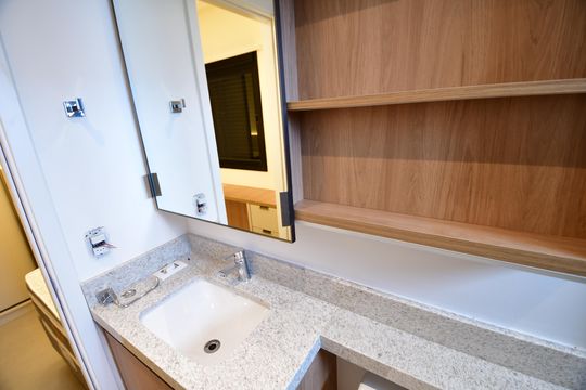 Banheiro Suíte de apartamento para alugar com 2 quartos, 64m² em Nova Campinas, Campinas