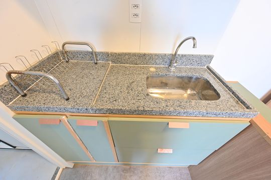 Cozinha de apartamento para alugar com 1 quarto, 28m² em Vila Clementino, São Paulo