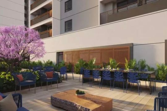 Área comum de kitnet/studio para alugar com 1 quarto, 26m² em Pinheiros, São Paulo