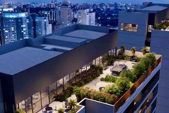 Roftop de kitnet/studio para alugar com 1 quarto, 26m² em Pinheiros, São Paulo