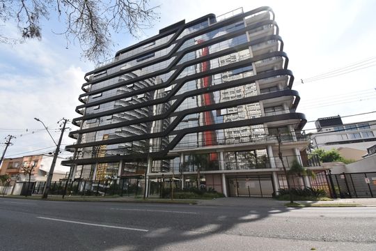 Fachado do condomínio de kitnet/studio à venda com 1 quarto, 13m² em Alto da Glória, Curitiba