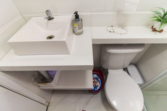 Banheiro de apartamento para alugar com 2 quartos, 50m² em Jardim Lajeado, Ferraz de Vasconcelos