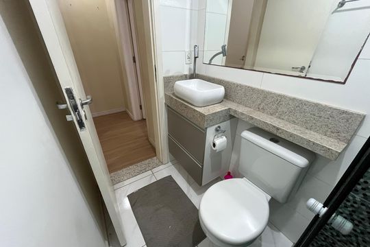 Banheiro de apartamento para alugar com 2 quartos, 45m² em Loteamento Parque São Martinho, Campinas