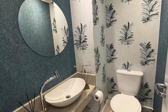 Banheiro de apartamento à venda com 3 quartos, 85m² em Centro, Diadema