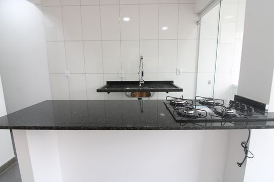 cozinha de apartamento para alugar com 2 quartos, 55m² em Jardim Verônia, São Paulo
