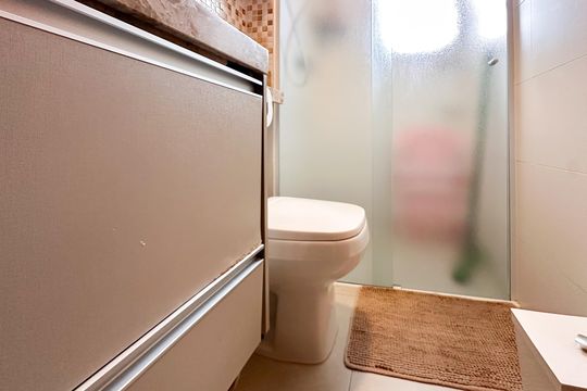 Banheiro Social de apartamento para alugar com 2 quartos, 50m² em Centro, São Bernardo do Campo