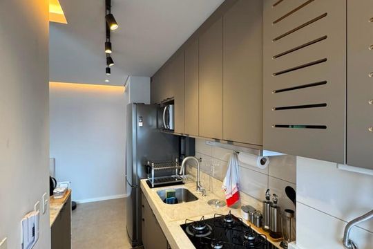 Cozinha de apartamento à venda com 2 quartos, 45m² em Vila Andrade, São Paulo