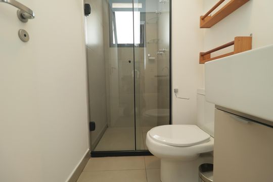 Banheiro de apartamento para alugar com 1 quarto, 21m² em Vila Mariana, São Paulo
