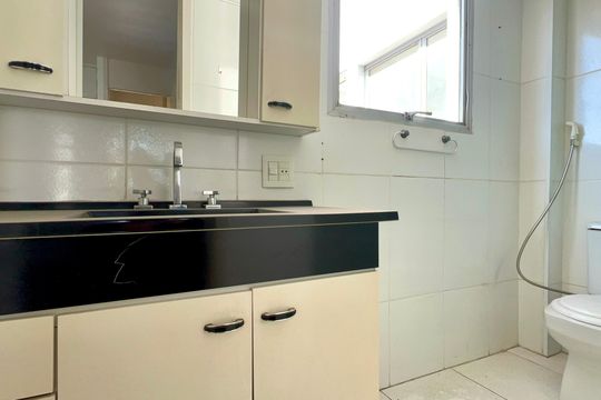 Banheiro da Suíte de apartamento à venda com 3 quartos, 103m² em Pinheiros, São Paulo