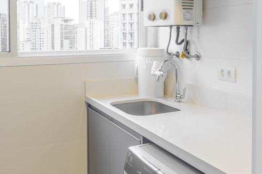Área de serviço de apartamento à venda com 1 quarto, 54m² em Vila Olímpia, São Paulo