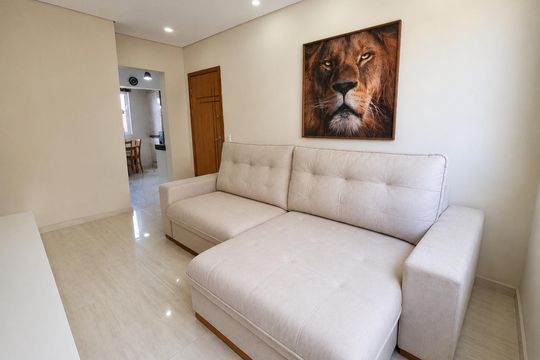 Sala de apartamento para alugar com 3 quartos, 56m² em Europa, Contagem