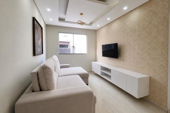 Sala de apartamento para alugar com 3 quartos, 56m² em Europa, Contagem