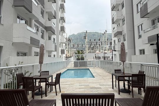 Área comum de apartamento para alugar com 2 quartos, 43m² em Jabaquara, Santos