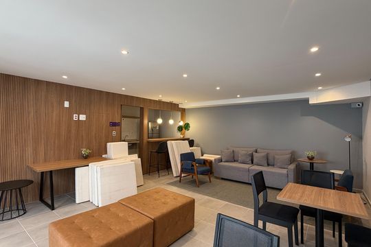 Área comum de apartamento para alugar com 2 quartos, 43m² em Jabaquara, Santos