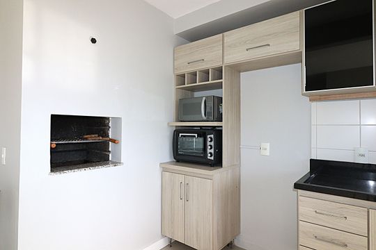 Cozinha - Armários de apartamento à venda com 2 quartos, 56m² em Jardim Carvalho, Porto Alegre