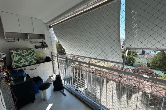 Varanda da Sala de apartamento à venda com 3 quartos, 87m² em Vila Valqueire, Rio de Janeiro