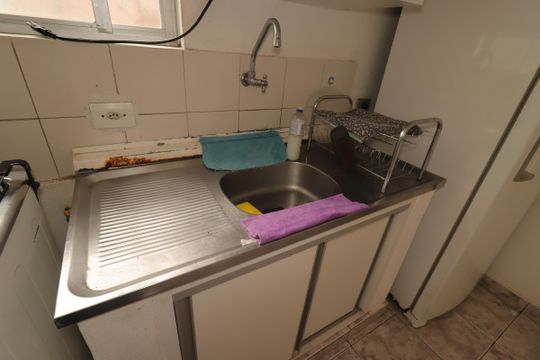 Cozinha de apartamento à venda com 2 quartos, 60m² em Parque Sao Vicente, Santo André