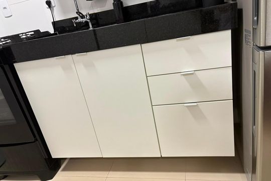 Cozinha de apartamento para alugar com 2 quartos, 45m² em Parque Industrial, Campinas