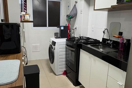 Cozinha de apartamento para alugar com 2 quartos, 45m² em Parque Industrial, Campinas