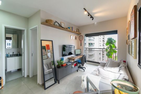 Sala de apartamento à venda com 1 quarto, 29m² em Vila Santa Catarina, São Paulo