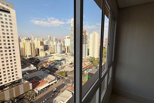 Vista da Sala de apartamento à venda com 2 quartos, 66m² em Setor Bueno, Goiânia