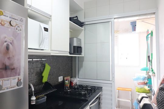 Cozinha de apartamento à venda com 3 quartos, 63m² em Nova Petrópolis, São Bernardo do Campo