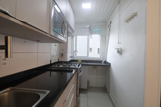 Cozinha - Armários de apartamento para alugar com 2 quartos, 48m² em Marechal Rondon, Canoas