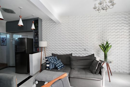 Sala de casa de condomínio à venda com 2 quartos, 80m² em Novo Progresso, Belo Horizonte