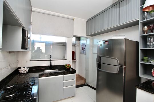 Cozinha e Área de Serviço de casa de condomínio à venda com 2 quartos, 80m² em Novo Progresso, Belo Horizonte